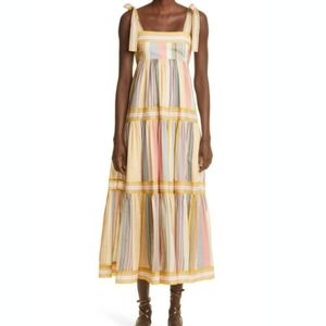 NWT ZIMMERMANN Mae striped cotton maxi sundress Sz 0